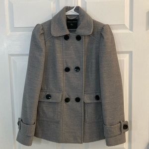 Dorothy Perkins Pea Coat, women’s 4, gray, black